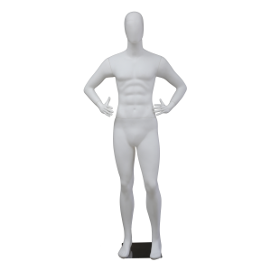 ERKEK BOY MANKEN YÜZSÜZ TEK AYAK ÖNDE ELİ BELİNDE